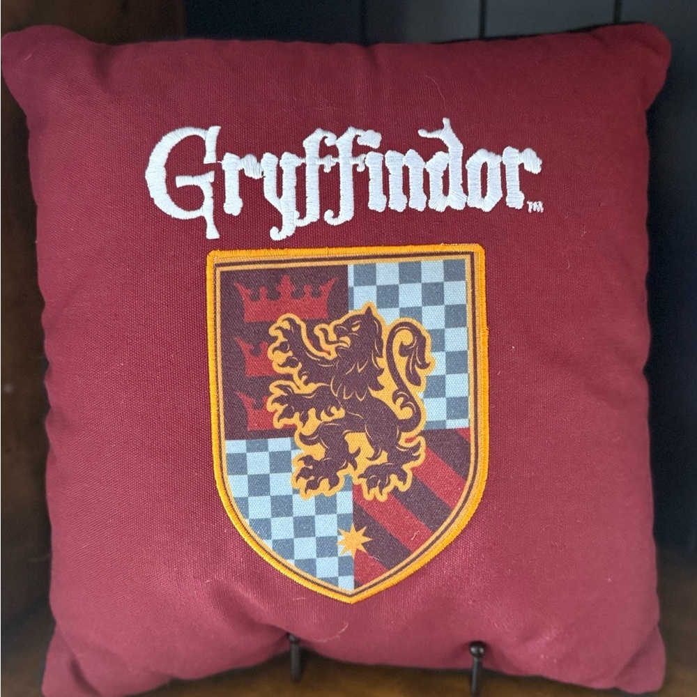 Harry Potter Gryffindor Crest Throw Pillow Hogwarts Decor 14”